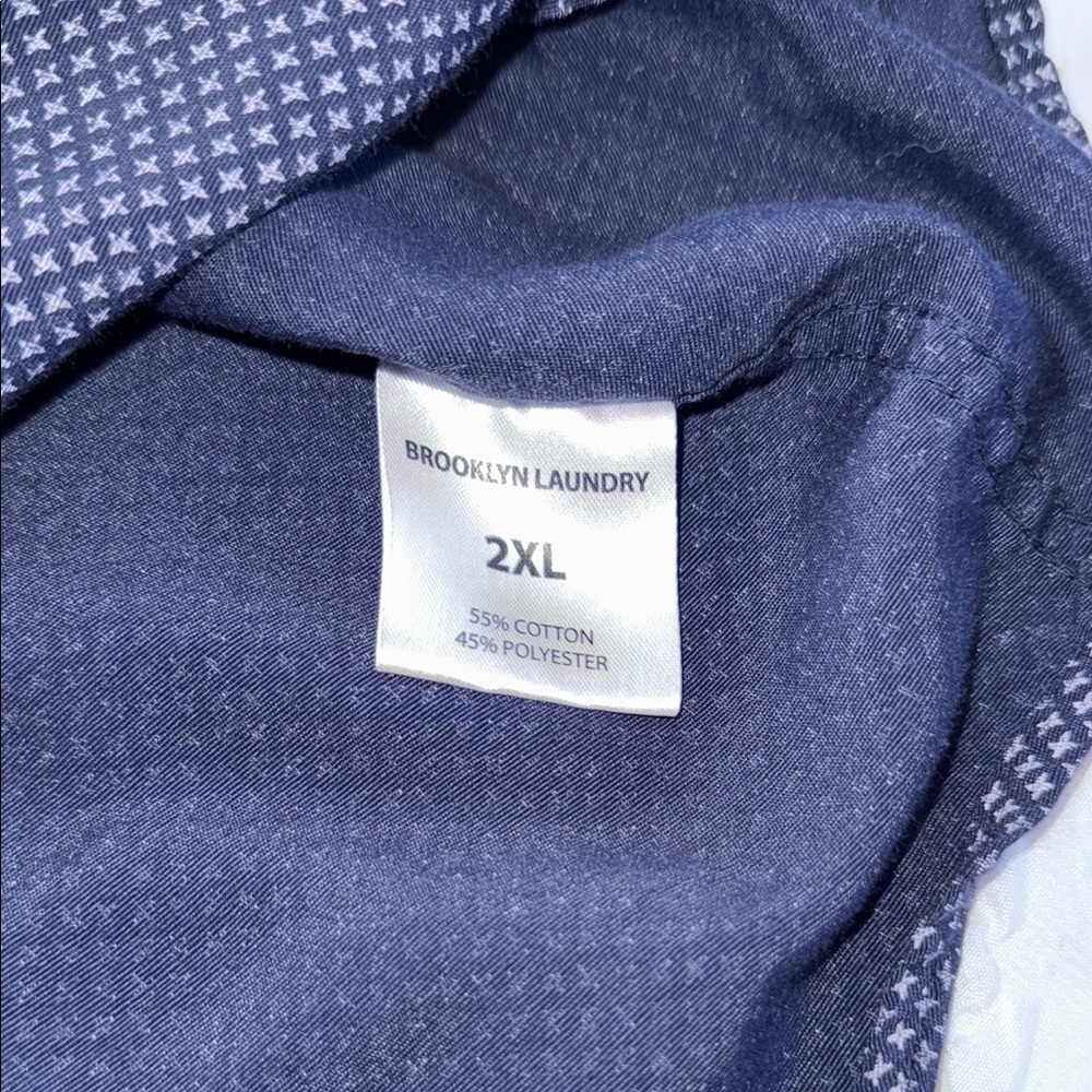 Brooklyn Laundry Men's Navy Blue Button Down Shirt GUC 2XL - Picture 5 of 9